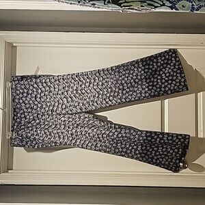 NWOT floral ombre wide leg pants